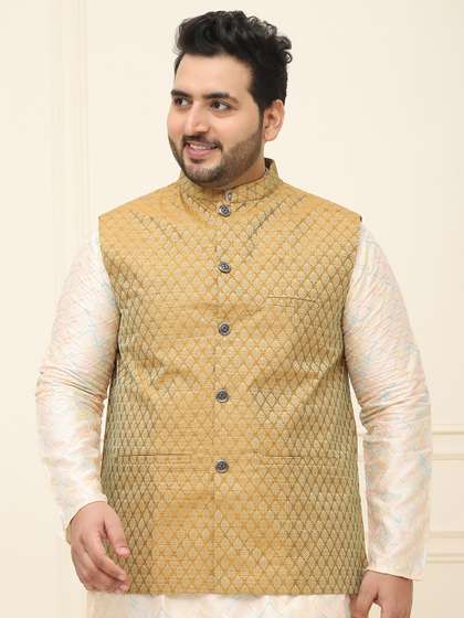 SOJANYA PLUS Plus Size Men Nehru Jacket