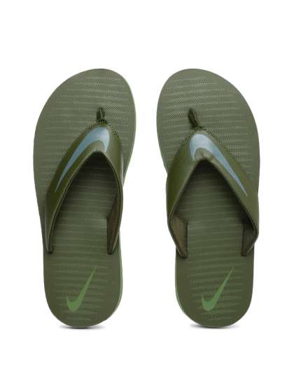 olive green flip flops