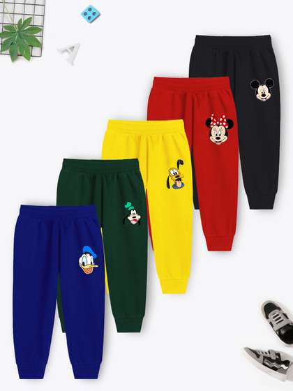 YK Disney Boys Pack Of 5
                    Solid Joggers