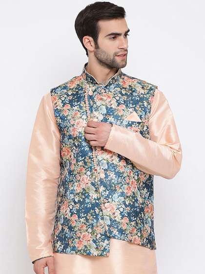 VASTRAMAY Men Printed Nehru Jackets