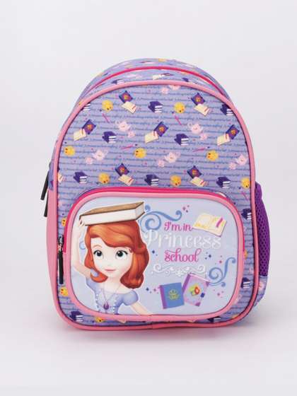 Disney Girls Lavender
                      & Pink Graphic Printed Backpack