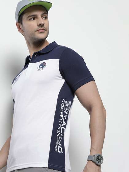 The Indian Garage Co Men Colourblocked Polo Collar T-shirt