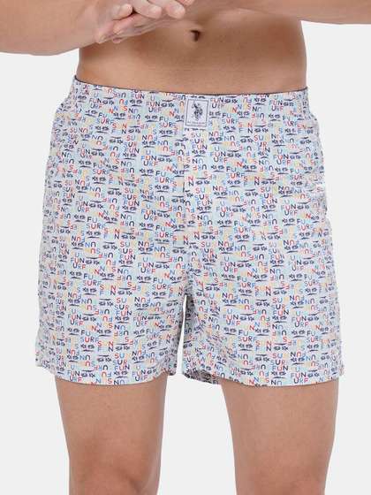 U.S. Polo Assn.
                          Men White Relaxed Fit Printed Cotton Boxers
                          IYAC-ABD-PR