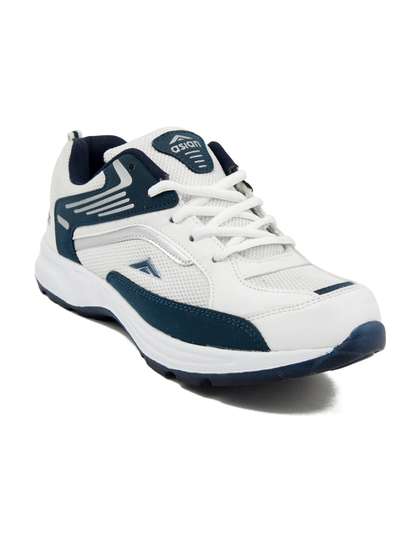 ASIAN Men White
                        & Navy Blue Mesh Running Shoes