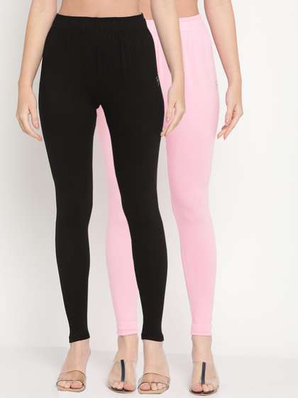 TAG 7 Women Pack
                          Of 2 Solid Ankle-Length Leggings