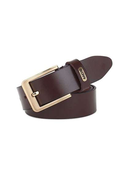 KAEZRI Men Brown Leather
                    Formal Belt