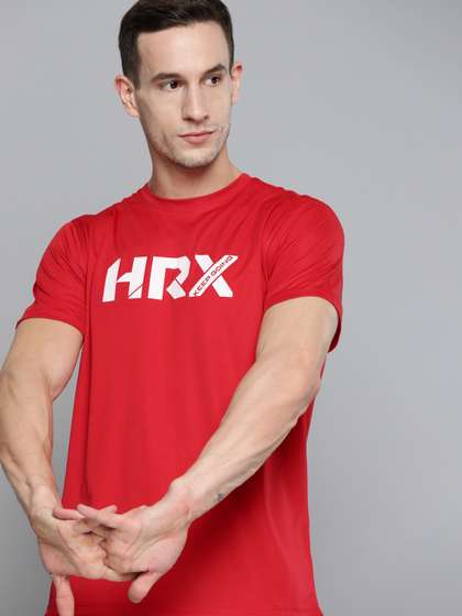 HRX by Hrithik Roshan HRX By Hrithik Roshan Training Men Formula Red Rapid-Dry Brand Carrier Tshirts