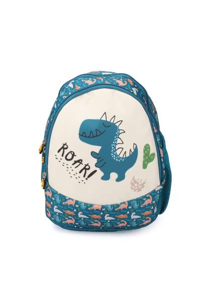 QIPS Boys Navy Blue
                      & Off White Graphic Backpack