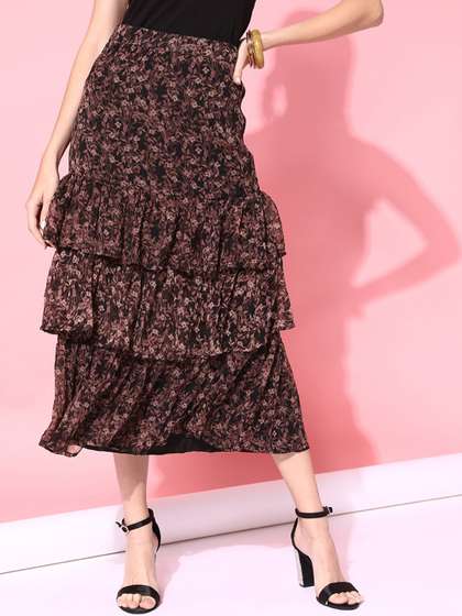 STREET 9 Women Printed Frill Skirts