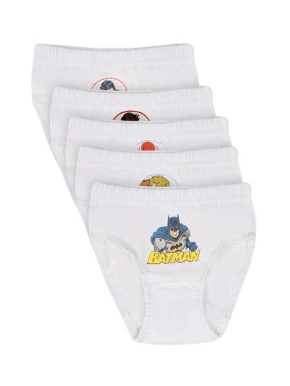 Bodycare Kids Boys Pack
                    of 5 White Justice League Briefs KIA9401B-PK001