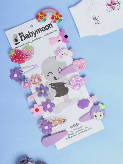 Babymoon Set of 14
                    Purple Unicorn Hair Clips