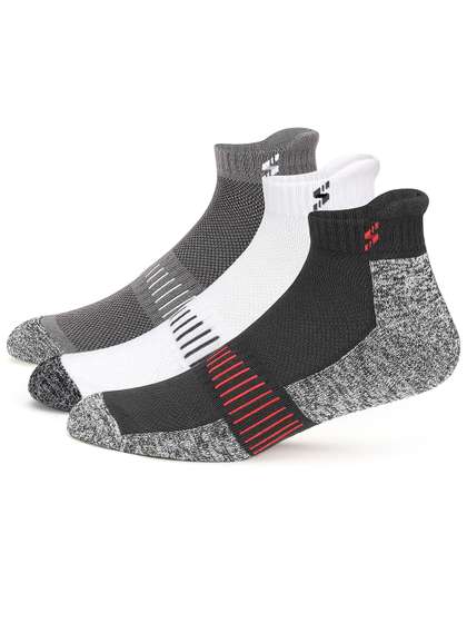 Supersox Men Pack
                          Of 3 Assorted Terry Cotton Ankle-Length Socks