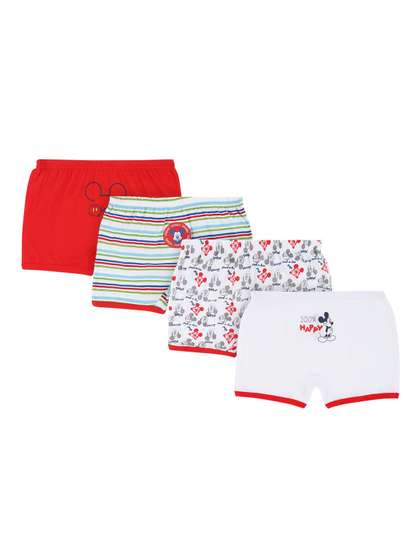 Bodycare Kids Boys Pack
                    of 4 Assorted Mickey Mouse Printed Trunk