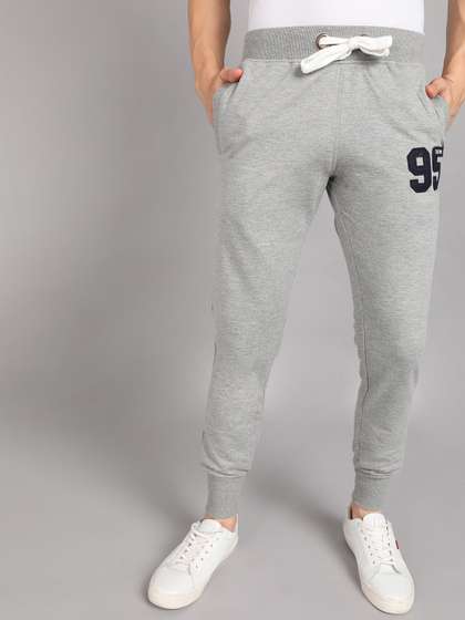 Alan Jones Men Grey
                        Melange Solid Slim-Fit Joggers