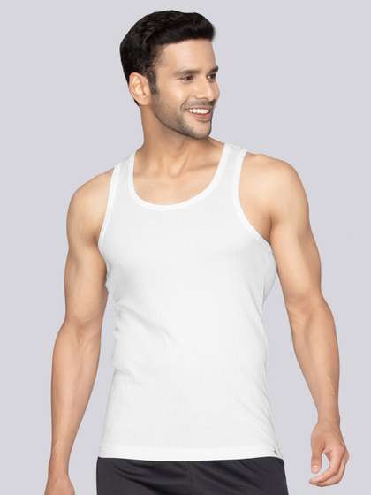 XYXX Men Solid Nova
                        Super Combed Cotton White Round Neck Innerwear
                        Vest