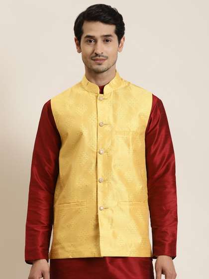 SOJANYA Men Woven Design Nehru Jacket