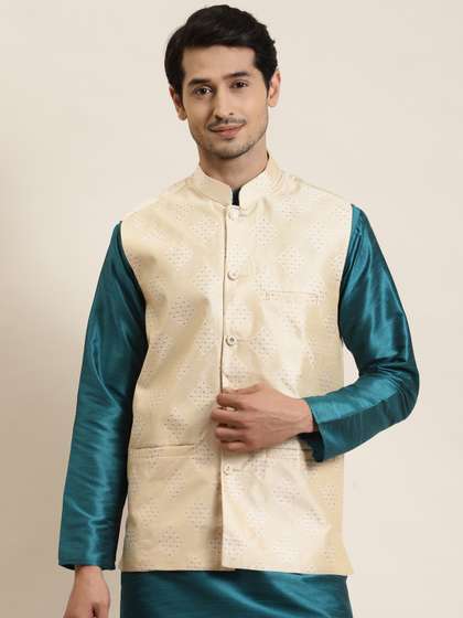 SOJANYA Men Woven Design Nehru Jacket