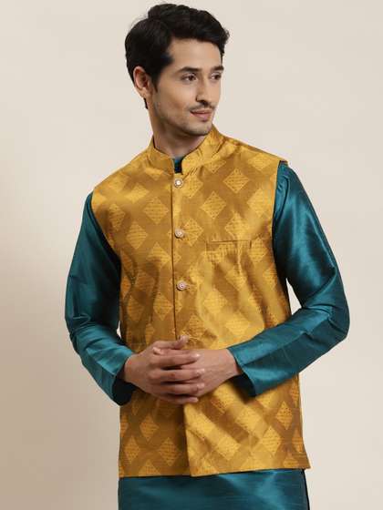 SOJANYA Men Woven Design Nehru Jacket