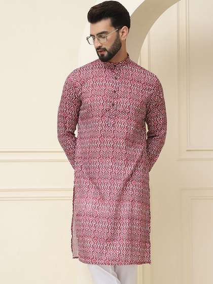 SOJANYA Men Cotton Printed Kurta