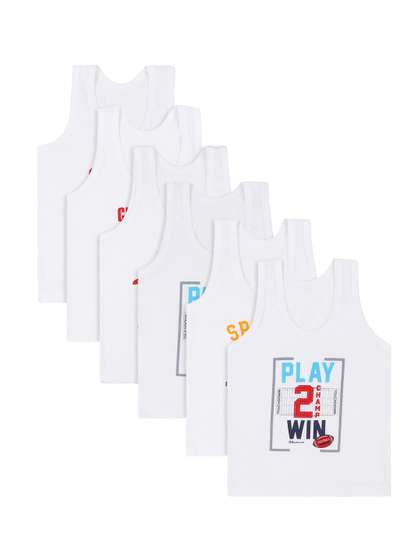 Bodycare Infant Boys
                    Pack Of 6 Assorted Cotton Innerwear Vests