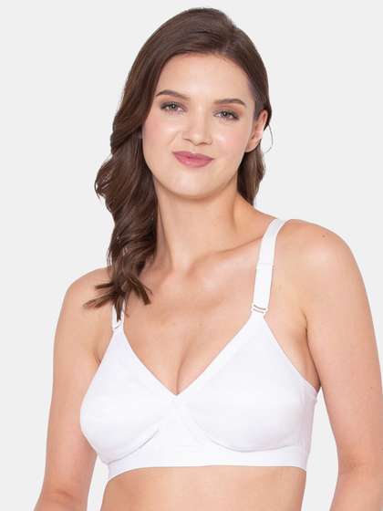 Souminie White Solid
                        Plus Size Cotton Minimizer Bra