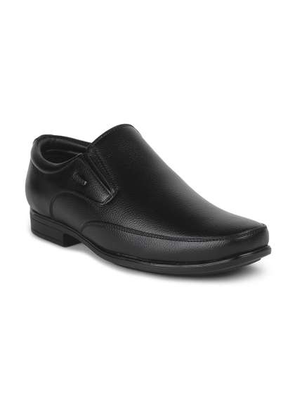 Liberty Men Black
                        Solid Formal Slip-On Shoes