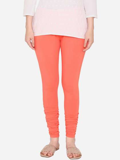 Vami Women Red Solid
                        Churidar-Length Leggings