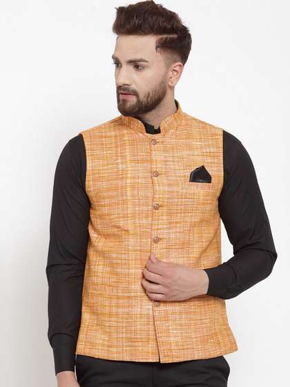 KLOTTHE Men Woven Design Nehru Jacket