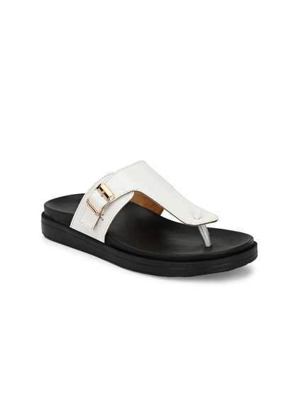 Eego Italy Men White
                    & Black Comfort Sandals