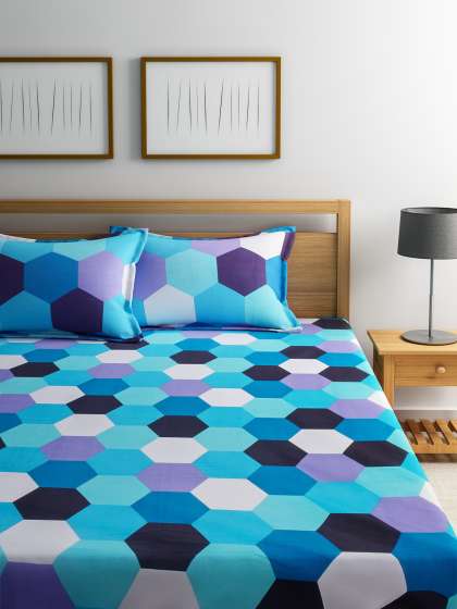 Bedsheets Double Single Online In India Myntra Dreamscape Printed Cotton Double Bedsheet
