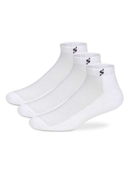 Supersox Men Pack Of 3
                    Solid Ankle-Length Cotton Socks