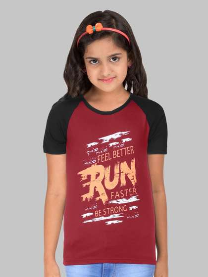 Fleximaa Kids
                    Multicoloured Floral Printed Running T-shirt