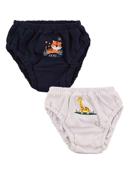 Nuluv Boys Pack of 2
                    Assorted Pure Cotton Basic Briefs