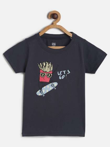 MINI KLUB Boys Blue Printed T-shirt