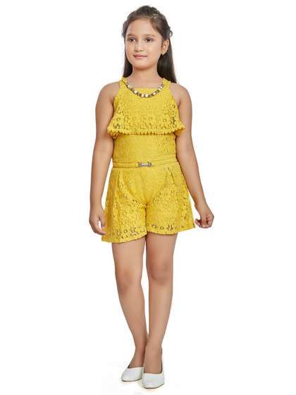 Peppermint Girls Mustard
                    Jumpsuit
