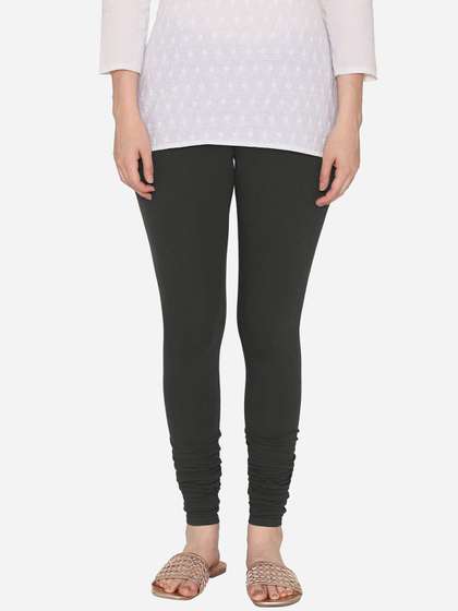 Vami Women Grey
                        Solid Churidar-Length Leggings