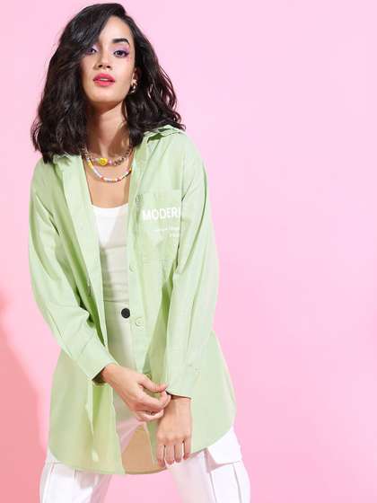 Tokyo Talkies Women Solid Shirt