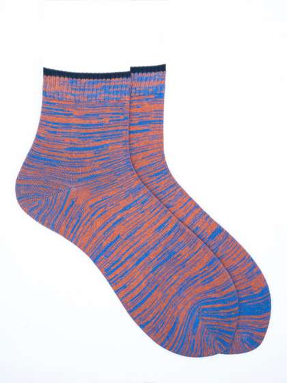 Soxytoes Blue Patterned
                    Ankle-Length Cotton Socks