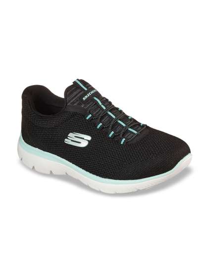Skechers Women Black
                        Woven Design Sneakers