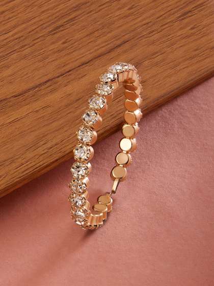 Zaveri Pearls Women
                        Gold-Plated Kada Bracelet