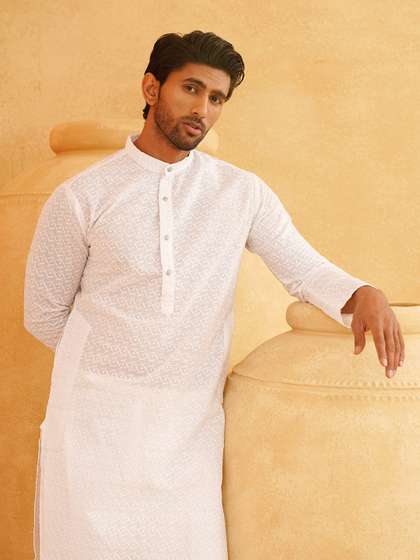 SOJANYA Men Geometric Kurta