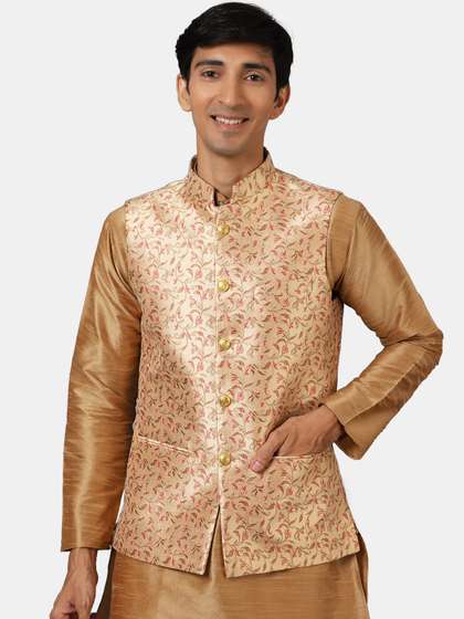 Wintage Men Printed Woven Nehru Jackets
