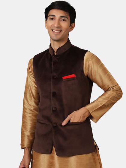 Wintage Men Solid Nehru Jackets