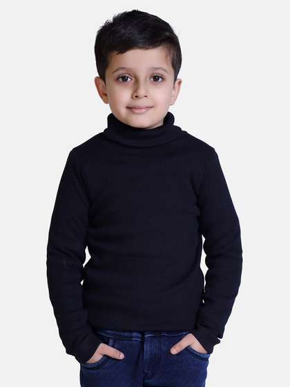 KEPA Boys Navy Blue High Neck T-shirt