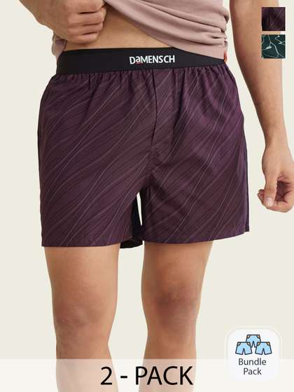 DAMENSCH Men Pack of 2
                      Ultra-Light Cotton Regular Fit Boxer Shorts