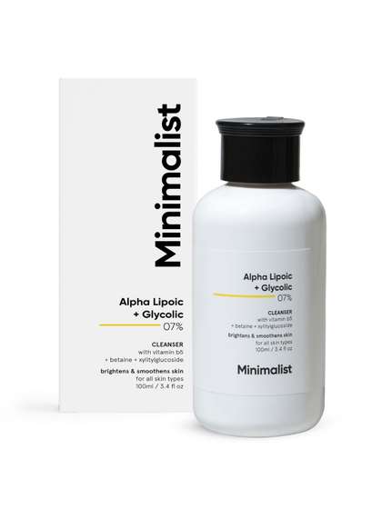Minimalist 7% ALA
                          & AHA Brightening Face Wash with Vitamin
                          B5 - 100 ml