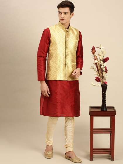 Sanwara Printed Regular Fit Woven Nehru Jackets