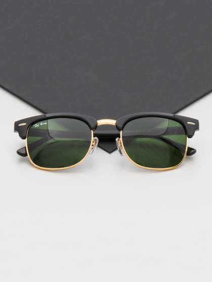 Ted Smith Unisex
                        Green Lens & Black Wayfarer Sunglasses with
                        UV Protected Lens