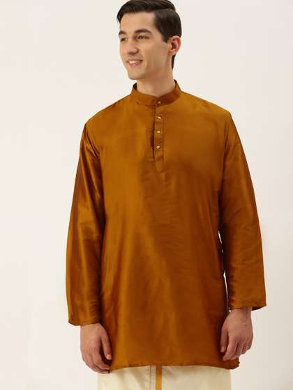 THANGAMAGAN Men A-Line Straight Kurta