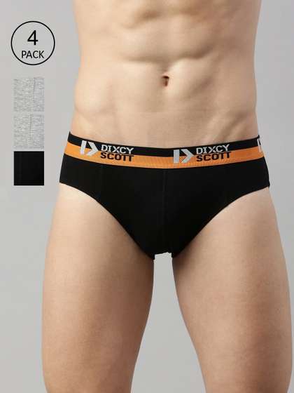 DIXCY SCOTT Men Pack
                        of 4 Combed Cotton With Sweat Absorbent
                        Waistband Brief